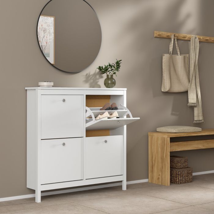 Madrid Shoe Cabinet 4 Flip Down Doors