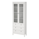 Madrid China Cabinet 2 Glass Doors with 3 Drawers