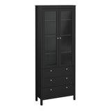 Madrid China Cabinet 2 Glass Doors with 3 Drawers