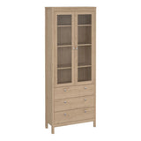 Madrid China Cabinet 2 Glass Doors with 3 Drawers