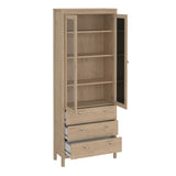 Madrid China Cabinet 2 Glass Doors with 3 Drawers