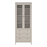Madrid China Cabinet 2 Glass Doors with 3 Drawers