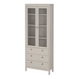Madrid China Cabinet 2 Glass Doors with 3 Drawers