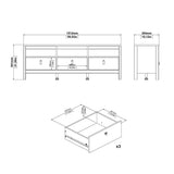 Madrid TV Unit 3 Drawers
