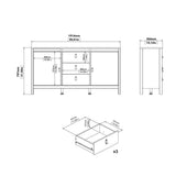 Madrid Sideboard 2 Doors + 3 Drawers