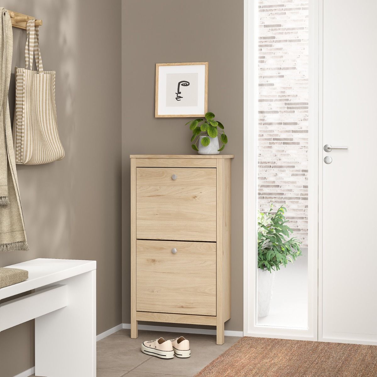 Madrid Shoe Cabinet 2 Flip Down Doors