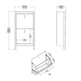 Madrid Shoe Cabinet 2 Flip Down Doors