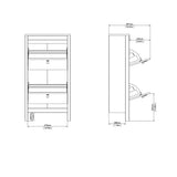 Madrid Shoe Cabinet 2 Flip Down Doors