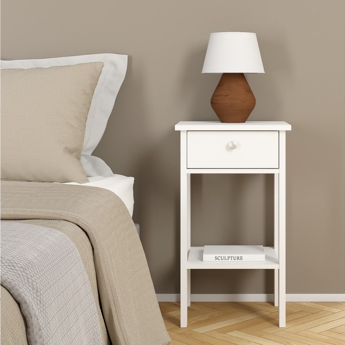 Madrid Bedside Table with 1 Drawer