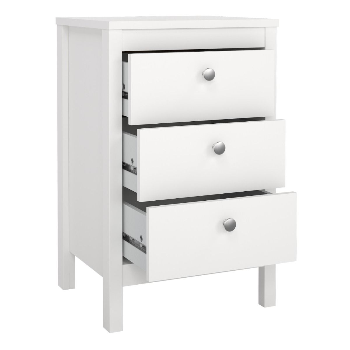 Madrid Bedside Table 3 Drawers