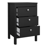 Madrid Bedside Table 3 Drawers