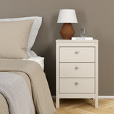 Madrid Bedside Table 3 Drawers