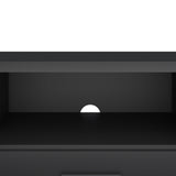 Media TV Unit with 2 Doors and 1 Drawer in Black (147cm)