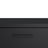 Media TV Unit with 2 Doors and 1 Drawer in Black (147cm)