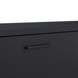 Media TV Unit with 2 Doors and 1 Drawer in Black (177cm)