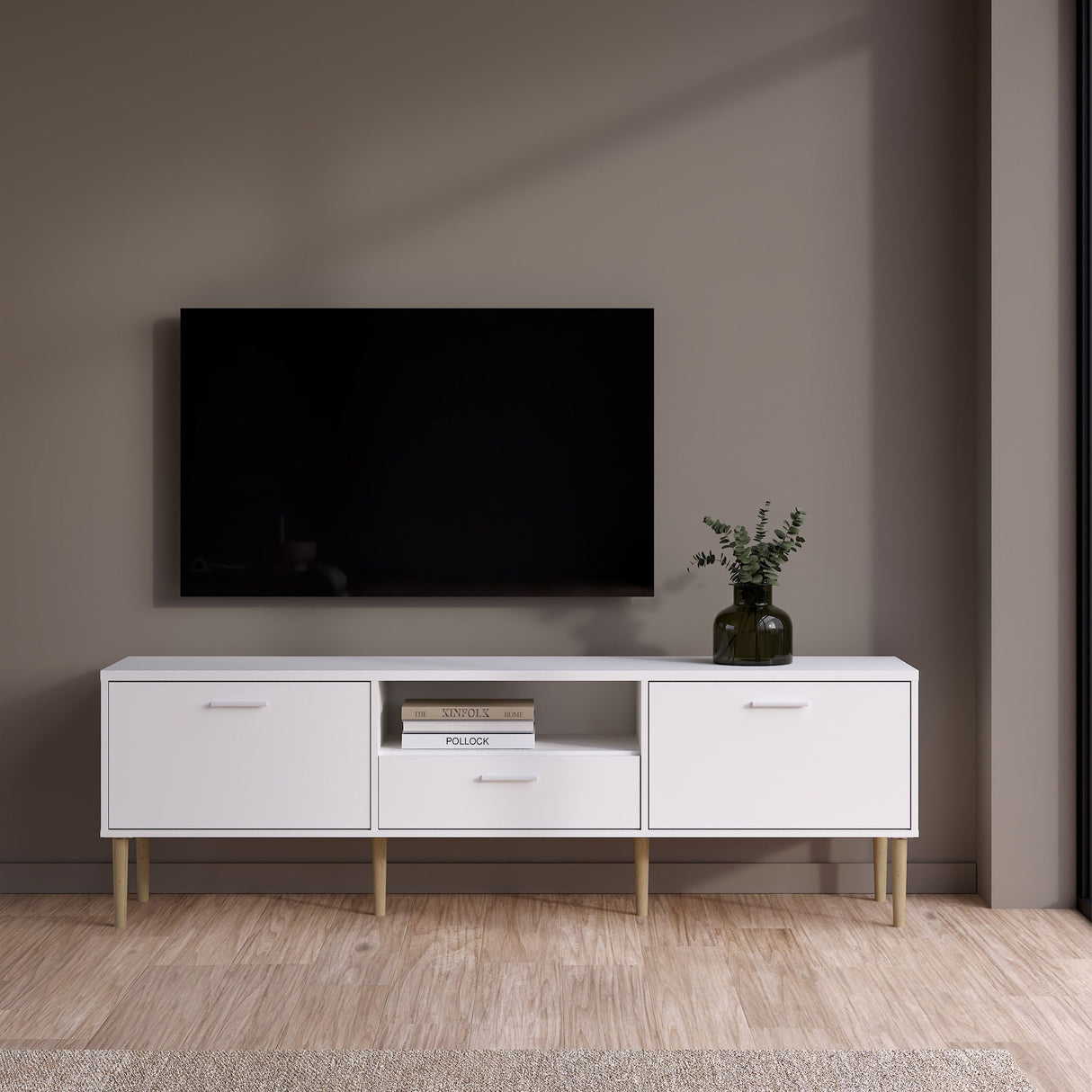 Media TV Unit with 2 Doors and 1 Drawer