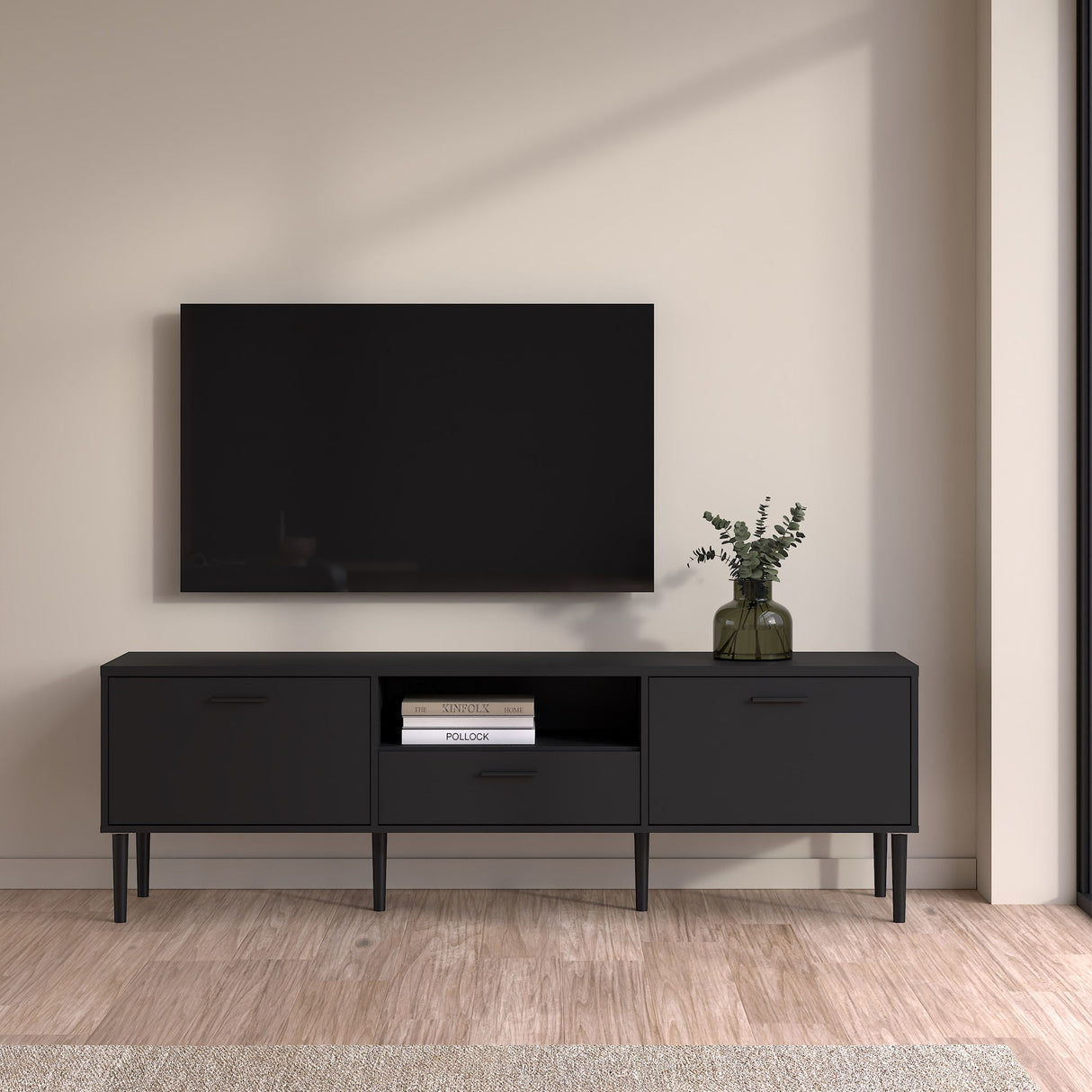 Media TV Unit with 2 Doors and 1 Drawer