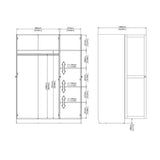 Brande Wardrobe with 3 Frame Doors
