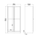 Brande Wardrobe 2 Frame Doors