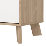 Ikast Sideboard 4 Doors 1 Drawer in Jackson Hickory and White