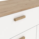 Ikast Sideboard 4 Doors 1 Drawer in Jackson Hickory and White