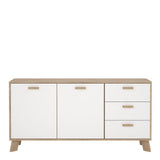 Ikast Sideboard 2 Doors 3 Drawers in Jackson Hickory and White