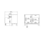 Ikast Sideboard 2 Doors 1 Drawer in Jackson Hickory and White