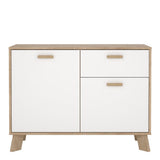 Ikast Sideboard 2 Doors 1 Drawer in Jackson Hickory and White