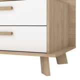 Ikast TV Unit 1 Door 2 Drawers in Jackson Hickory and White