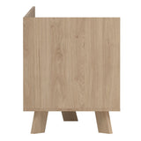 Ikast TV Unit 1 Door 2 Drawers in Jackson Hickory and White