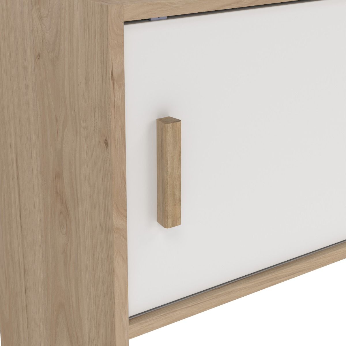 Ikast TV Wall Unit 2 Sliding Doors in Jackson Hickory and White