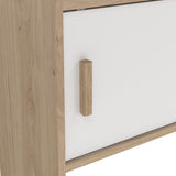 Ikast TV Wall Unit 2 Sliding Doors in Jackson Hickory and White