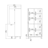 Ikast China Cabinet 2 Doors in Jackson Hickory and White
