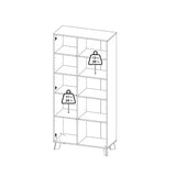 Ikast China Cabinet 2 Doors in Jackson Hickory and White