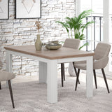 Illopa Extending Dining Table in Brown Nelson/Snowy Brown 160-207cm