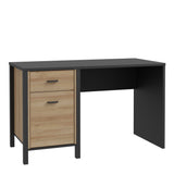High Rock Desk in Matt Black/Riviera Brown