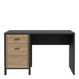 High Rock Desk in Matt Black/Riviera Brown