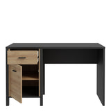 High Rock Desk in Matt Black/Riviera Brown