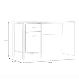 High Rock Desk in Matt Black/Riviera Brown