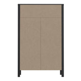 High Rock Chest of 4 Drawers in Matt Black/Riviera Brown