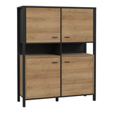 High Rock Storage Cabinet in Matt Black/Riviera Brown