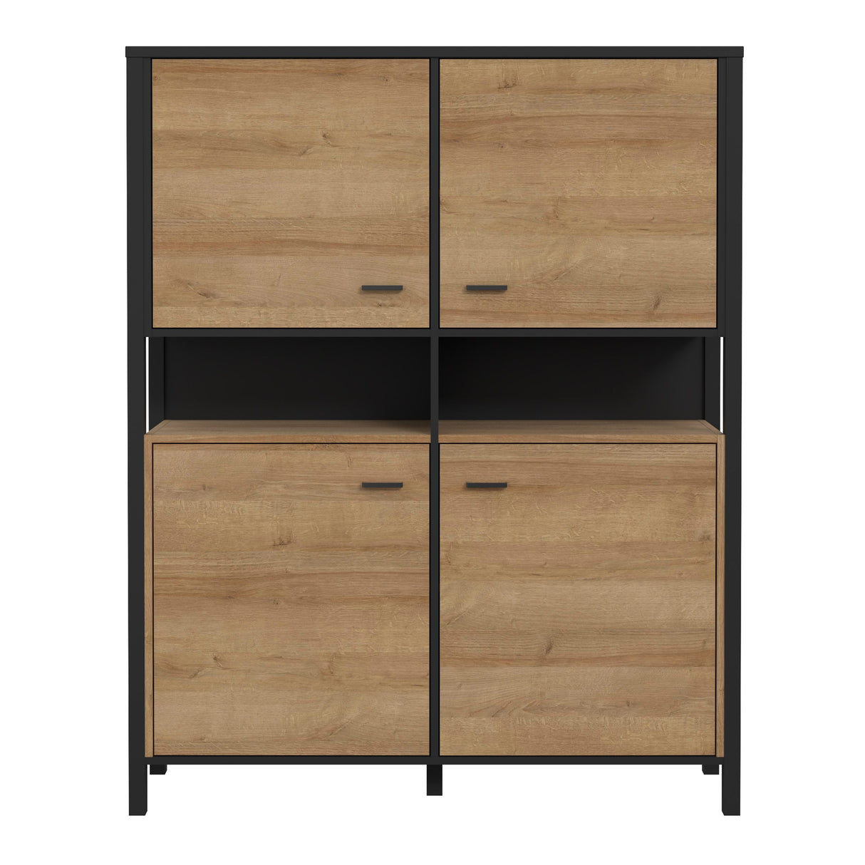 High Rock Storage Cabinet in Matt Black/Riviera Brown