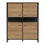 High Rock Storage Cabinet in Matt Black/Riviera Brown