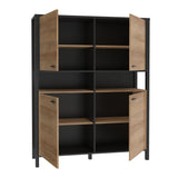High Rock Storage Cabinet in Matt Black/Riviera Brown
