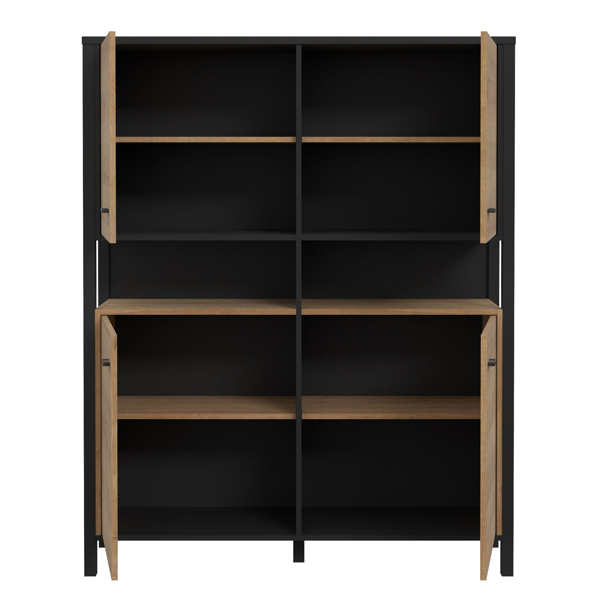 High Rock Storage Cabinet in Matt Black/Riviera Brown