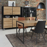 High Rock Storage Cabinet in Matt Black/Riviera Brown
