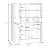 High Rock Storage Cabinet in Matt Black/Riviera Brown