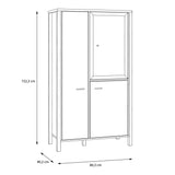 High Rock Small Display Cabinet in Matt Black/Riviera Brown