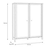 High Rock Extra Wide Display Cabinet in Matt Black/Riviera Brown