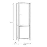 High Rock Wide Display Cabinet in Matt Black/Riviera Brown